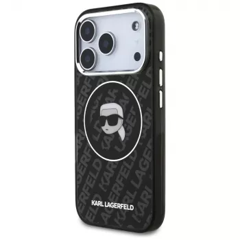 Karl Lagerfeld IML Karl Head Logo MagSafe Hülle für iPhone 17 Pro - Schwarz
