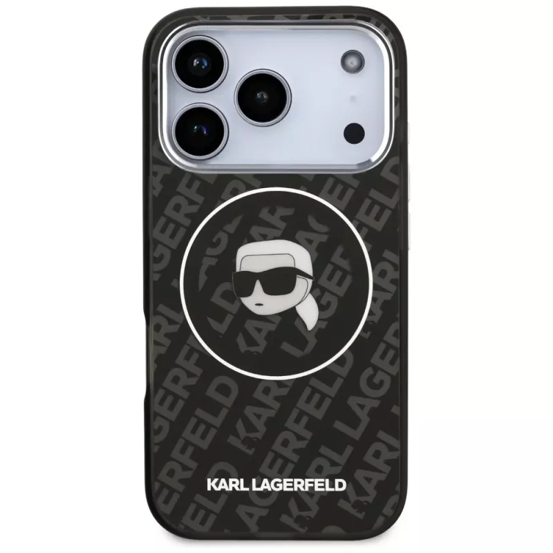 Karl Lagerfeld IML Karl Head Logo MagSafe Hülle für iPhone 17 Pro - Schwarz