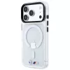 BMW M IML Glänzendes Metall-Logo & Zierleisten MagSafe Case für iPhone 18 Pro / 17 Pro - Transparent