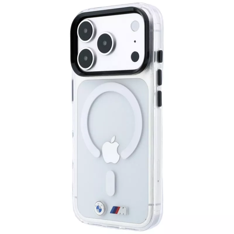 BMW M IML Glänzendes Metall-Logo & Zierleisten MagSafe Case für iPhone 18 Pro / 17 Pro - Transparent