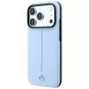 Mercedes Leder Semi Wrap Iconic Line MagSafe Hülle für iPhone 18 Pro Max / 17 Pro Max - Blau