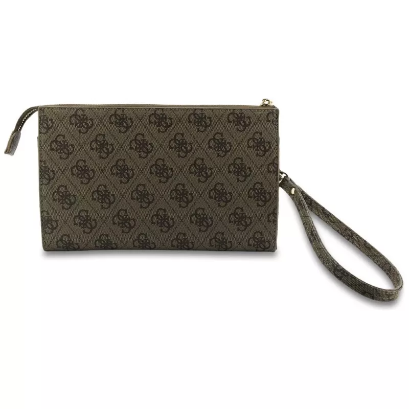 Guess Phone Pouch 4G Big Logo - braune Crossbody-Tasche mit Kartenfächern
