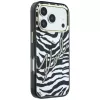 Karl Lagerfeld IML Signature Zebra Glitter MagSafe Hülle für iPhone 18 Pro Max / 17 Pro Max - Gold