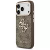 GUESS 4G Big Logo Classic Handyhülle für iPhone 17 Pro Max / 18 Pro Max - Braun & Gold