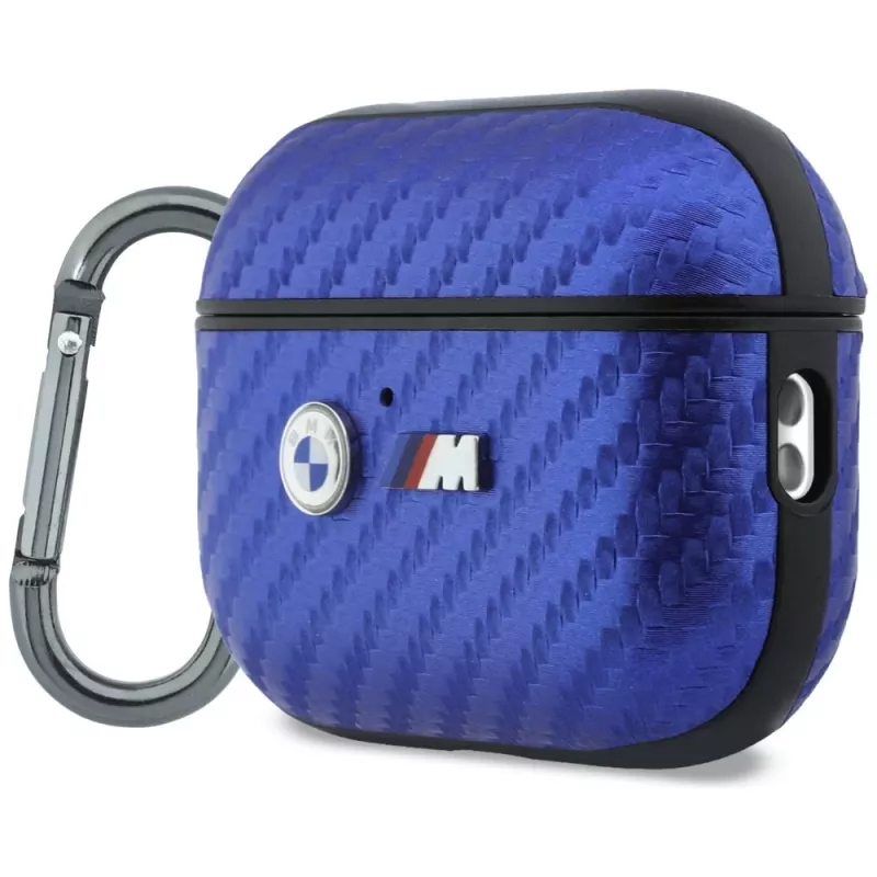BMW M Carbon Metal Logo Hülle für AirPods Pro 3, Hellblau