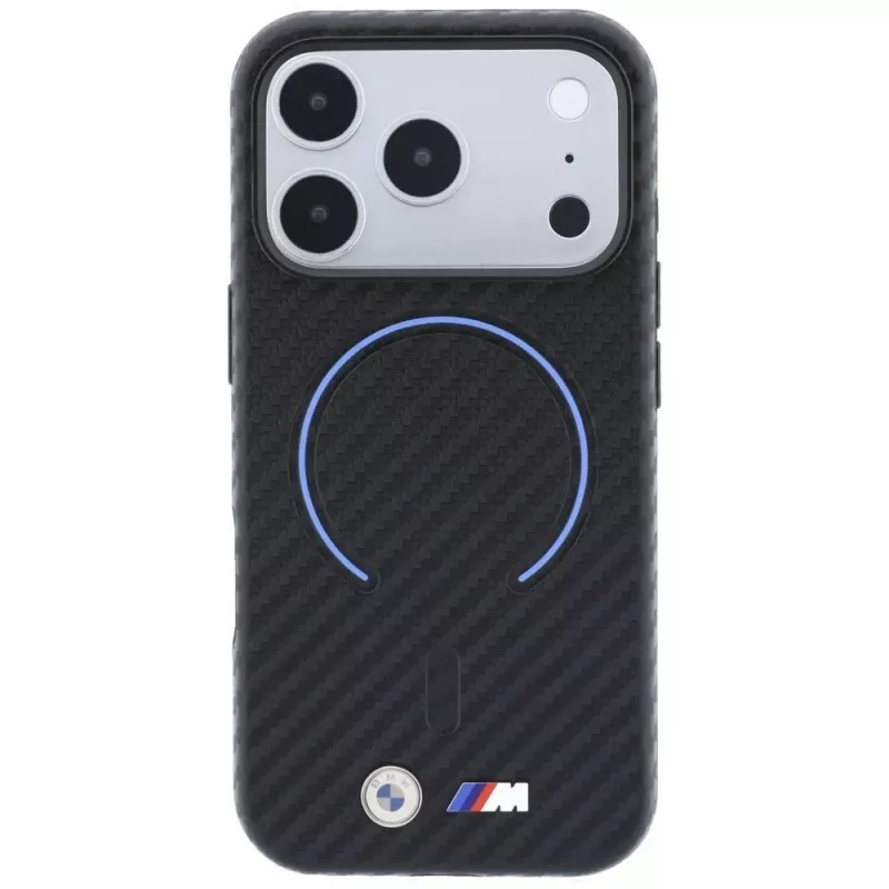 BMW M Carbon Printed Ring MagSafe Hülle für iPhone 18 Pro / 17 Pro - Schwarz