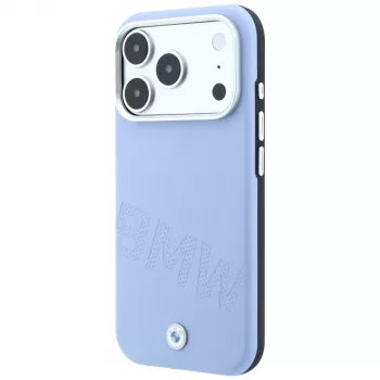 BMW Signature Inclined Deboss Letters MagSafe-Hülle für iPhone 18 Pro / 17 Pro - Blau
