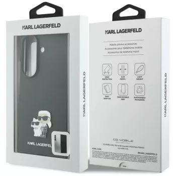 Karl Lagerfeld Saffiano Karl & Choupette Pin-Hülle für Samsung Galaxy Z Fold 8 Ultra - Schwarz