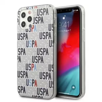 U.S. Polo Assn. Logo Mania Hülle für iPhone 12/12 Pro - Weiß