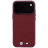 BMW M Carbon Metal Logo MagSafe Hülle für iPhone 18 Pro / 17 Pro – Burgund