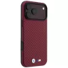 BMW M Carbon Metal Logo MagSafe Hülle für iPhone 18 Pro / 17 Pro – Burgund