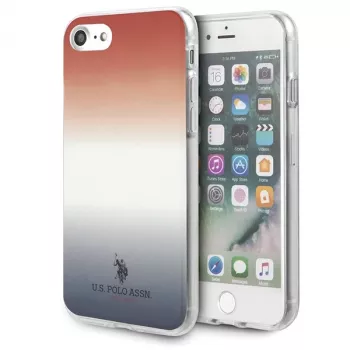 U.S. POLO ASSN. Gradient Pattern Hülle für iPhone 7/8/SE (2020/2022) - Rot & Blau