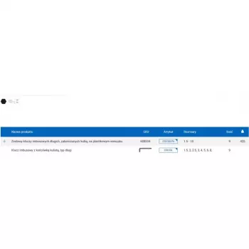 UNIOR Langkugelkopf-Inbusschlüsselsatz, 9-teilig, 1,5-10 mm, Chrom-Vanadium-Stahl, phosphatiert, DIN ISO 2936
