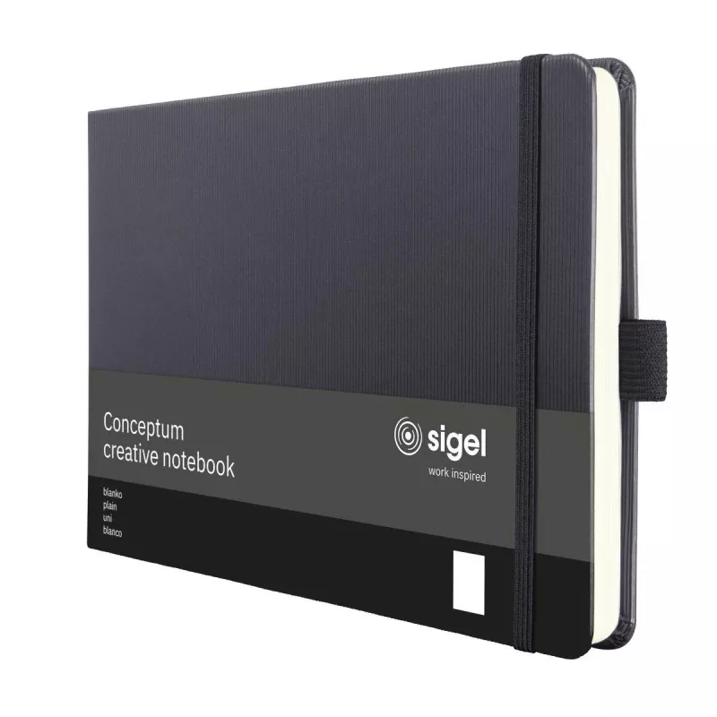 SIGEL CO201 Notizbuch A5 Blanko Schwarz 66 Blatt