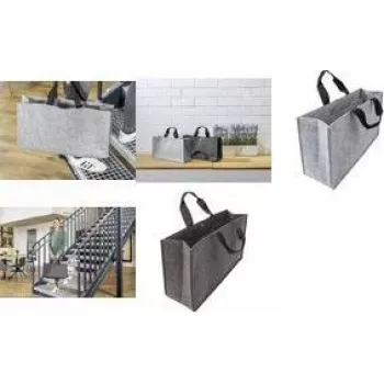 SIGEL Business Desk Sharing Bag Basic L grau Filz (Polyester) mit 2 Tragegriffen