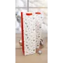 SIGEL GT134 Weihnachts-Geschenktüten im Aquarell-Design für Flaschen, groß, Rot/Weiß, 5er-Set