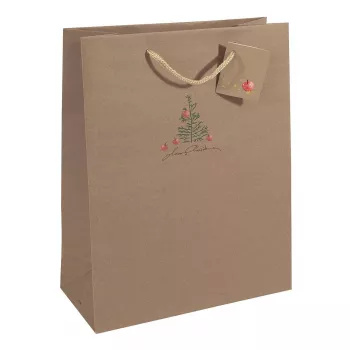 SIGEL GT040 Weihnachts-Geschenktüten mit Apfelmotiv, 26 x 33 cm, 5er-Pack