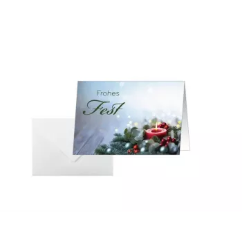 Sigel 25 Weihnachtskarten Candlelight Cheer DIN A6 mit Umschlägen
