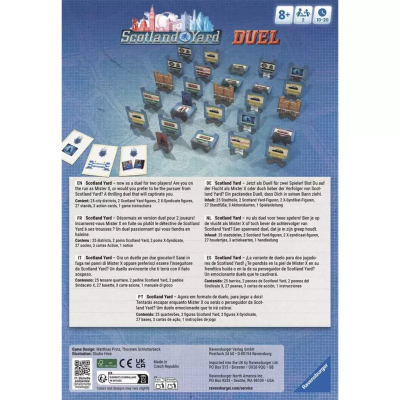 Ravensburger Scotland Yard Duel - Detektiv-Kartenspiel für 2 Spieler
