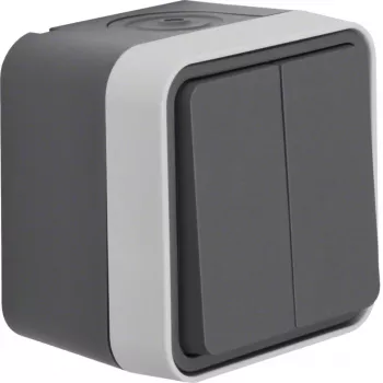 Hager WNC042 Serien-Schalter Aufputz W.1 IP55 Grau