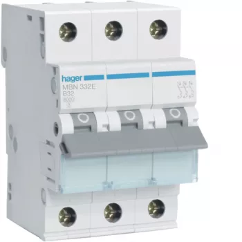 Hager MBN332E Leitungsschutzschalter, 3P, B32, 6 kA