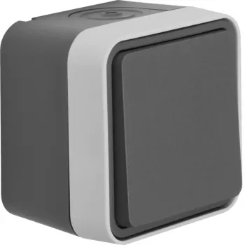 Hager WNC020 Aufputz-Taster, 1-polig NO, IP55, Grau