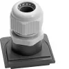 Hager Tehalit WNA701 M20x1.5 Kabelverschraubung mit Gegenmutter für W.1-Gehäuse, Grau