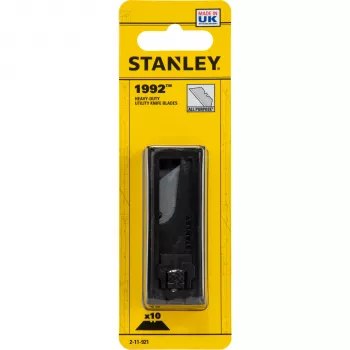 STANLEY BLACK&DECKER Stanley Universalklingen 1992 10 Stück – Hochwertige Trapezklingen aus Kohlenstoffstahl für Standard-Cutter