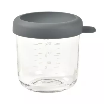BEABA Glas-Aufbewahrungsglas mit luftdichtem Deckel 250 ml Mineral