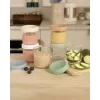 Beaba Glas-Babynahrungsgläser-Set mit luftdichten Deckeln, 6 x 250 ml, Naturfarben-Mix