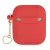 GUESS GUA2LSCHSR AirPods 1/2 Hülle Rot Silikon Charm Heart Collection