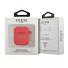 GUESS GUA2LSCHSR AirPods 1/2 Hülle Rot Silikon Charm Heart Collection