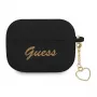 GUESS GUAPLSCHSK AirPods Pro Hülle Schwarz Silikon Charm Heart Collection
