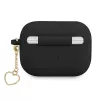 GUESS GUAPLSCHSK AirPods Pro Hülle Schwarz Silikon Charm Heart Collection