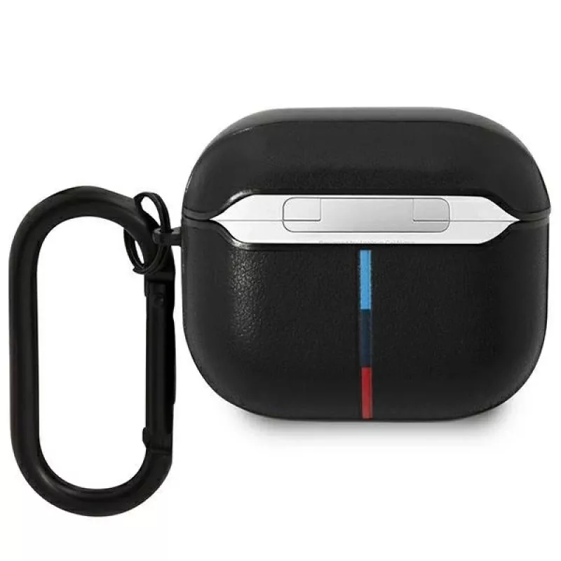 BMW BMA322PVTK AirPods 3. Generation Hülle Schwarz Leder Geschwungene Linie