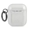 Karl Lagerfeld KLA2UKHGS AirPods 1/2 Hülle Silber Glitzer Karl's Head
