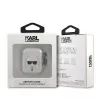 Karl Lagerfeld KLA2UKHGS AirPods 1/2 Hülle Silber Glitzer Karl's Head