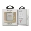 Guess GUA2LSC4EG AirPods 1/2 Hülle Grau Silikon Anhänger 4G Kollektion