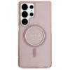 GUESS Glitter Circle Classic Logo MagSafe-Hülle für Samsung Galaxy S25 Ultra - Pink