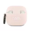 Karl Lagerfeld Silikon Choupette Kopf 3D Hülle für AirPods 4 - Pink
