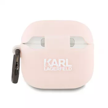 Karl Lagerfeld Silikon Choupette Kopf 3D Hülle für AirPods 4 - Pink