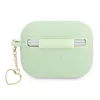 GUESS GUAPLSCHSN AirPods Pro Hülle Grün Silikon Charm Heart Collection