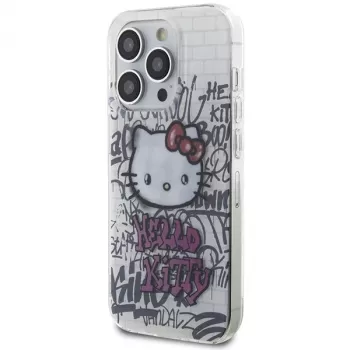 Hello Kitty HKHCP15LHDGPHT iPhone 15 Pro Hardcase IML Kitty On Bricks Graffiti Weiß