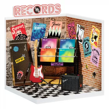 MGA's Miniverse - Real Music Record Shop Miniatur-Bastelset