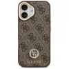 GUESS 4G Strass Logo & Big Strap Metal Buttons MagSafe Hülle für iPhone 17 - Braun