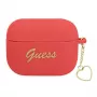 GUESS AirPods Pro Hülle Rot Silikon Charm Heart Collection