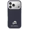 Karl Lagerfeld Karl & Choupette Head Pins Saffiano MagSafe Hülle für iPhone 17 Pro - Blau