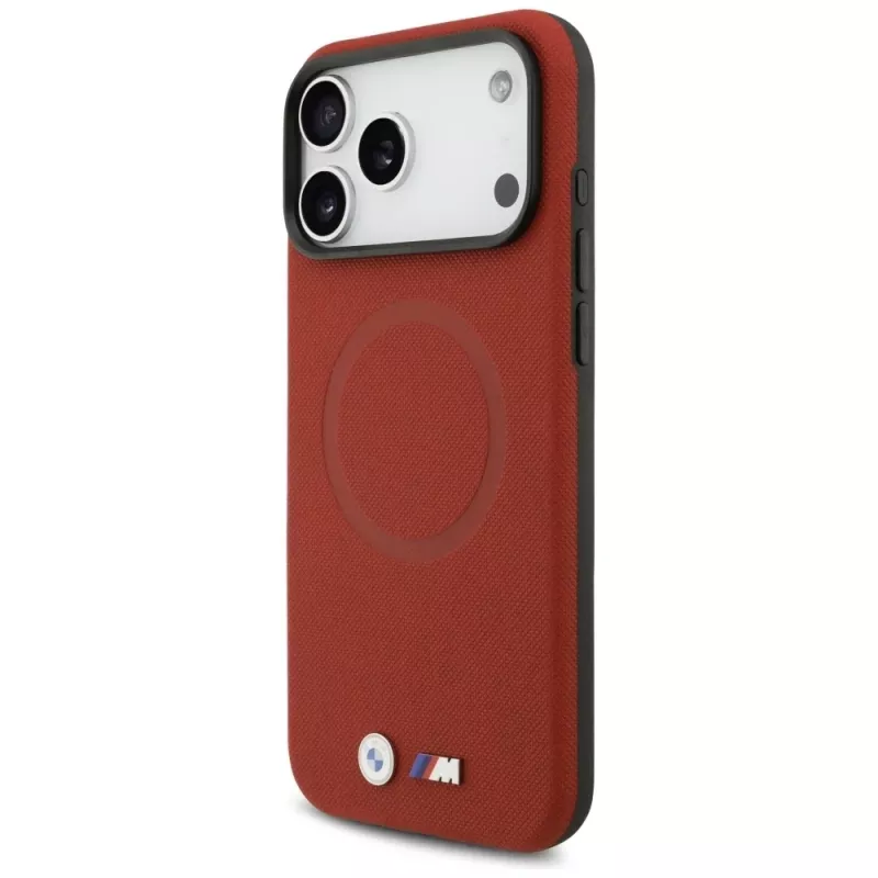 BMW M FW Metal Logo MagSafe-Hülle für iPhone 17 Pro Max, Rot