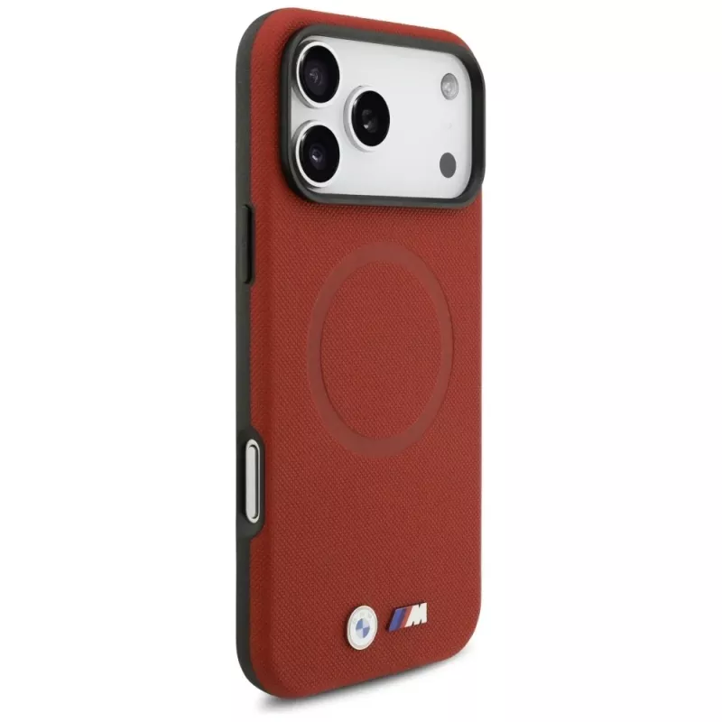 BMW M FW Metal Logo MagSafe-Hülle für iPhone 17 Pro Max, Rot