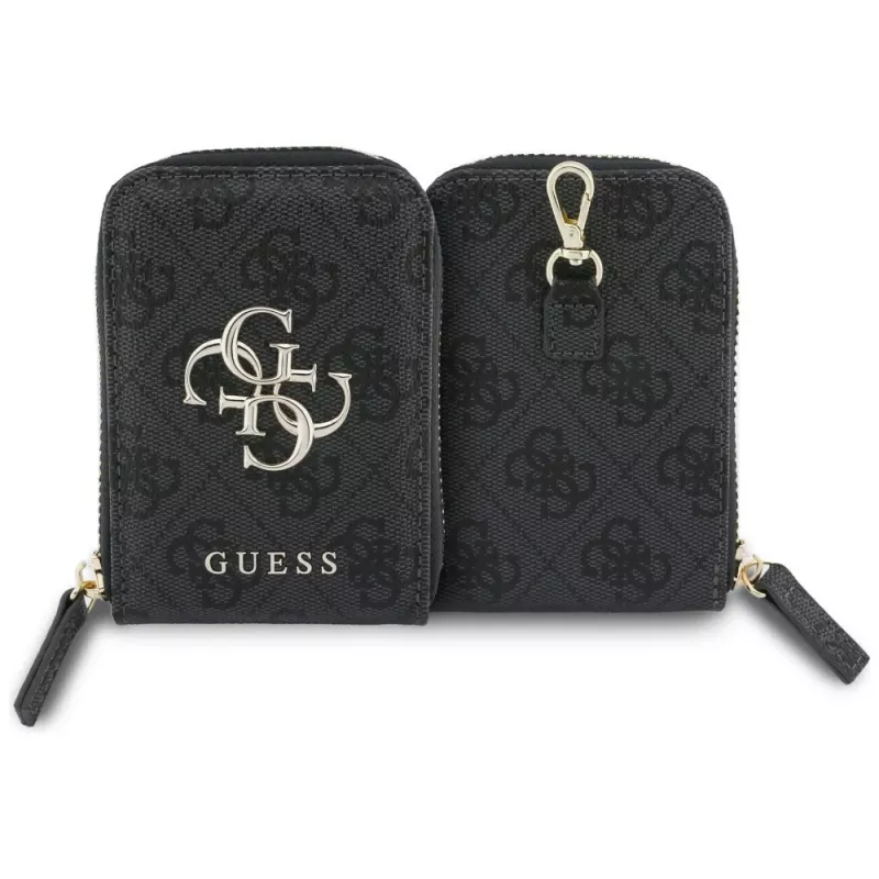 GUESS 4G Metal Logo Universal Crossbody Phone Strap Small Purse Schwarz
